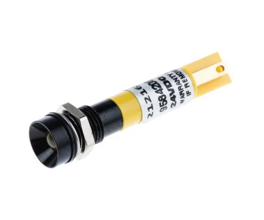 63-6587-91　RS PRO黄色指示器，24 V交流/直流，8毫米安装孔尺寸，焊点终止，IP67　212-165