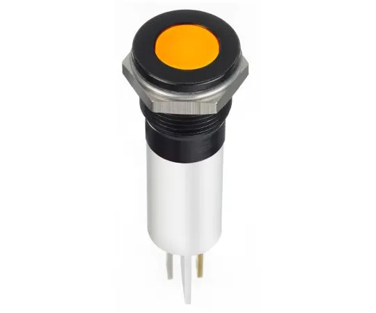 63-6950-63　RS PRO橙色指示器，12 V直流，12mm安装孔尺寸，紧固件，焊条终止，IP67　124-6422