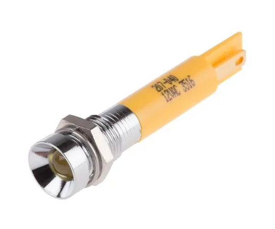 63-6583-80　RS PRO黄色指示器，12 V交流电，8毫米安装孔尺寸，焊点终止　207-040