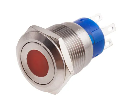 63-6775-29　RS PRO单杆双抛 (SPDT) 瞬间红色LED按键开关，IP67, 19.2 (Dia。) mm,面板安装，250Vac　111-3894