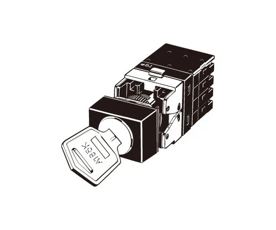 62-4734-42　键形选择器开关 (分离式) (圆体Φ16) A165K　A165K-J2ML-2S
