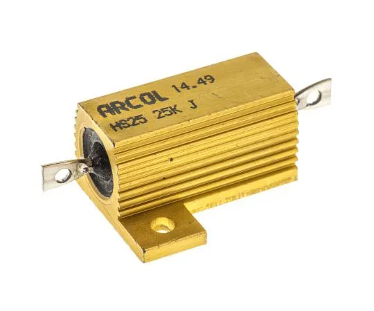 63-7348-94　ArcolHS25系列铝合金厚板轴向线材贴装电阻，25kΩ±5% 25W　HS25 25K J