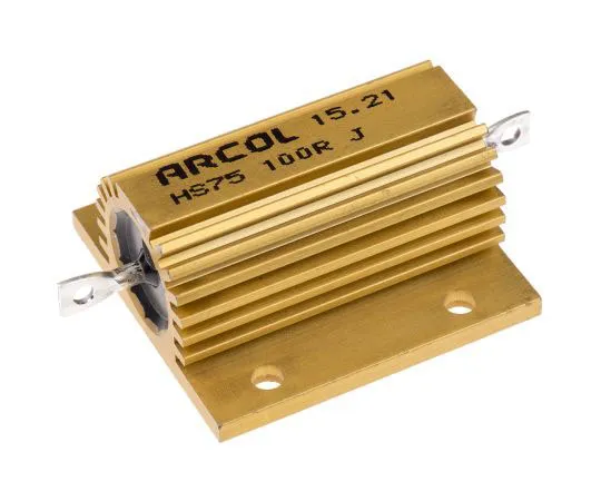 63-7483-85　ArcolHS75系列铝合金厚板轴向线材贴装电阻，100Ω±5% 75W　HS75 100R J