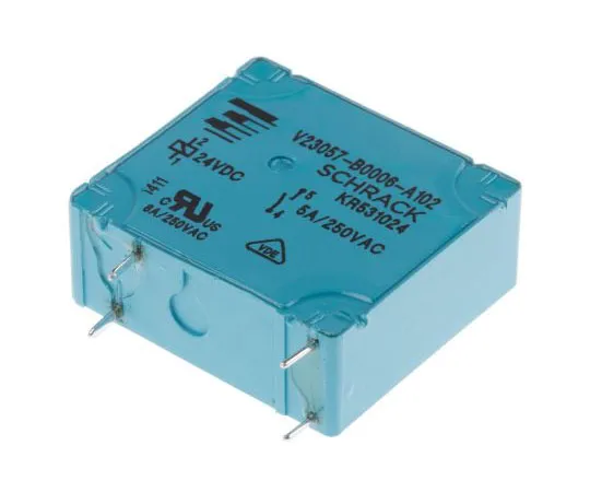 63-7452-11　TEConnectivitySPSTNon-LatchingRelay PCB Mount,24V直流线圈，5A　V23057B6A102