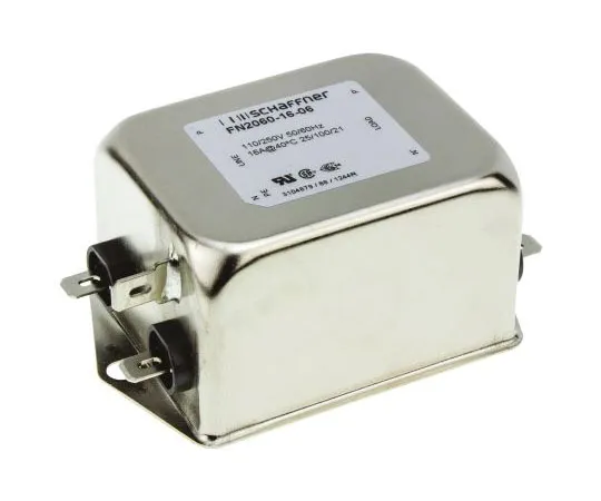 63-7430-03　SchaffnerFN2060系列16A 250 V ac 0→400Hz机箱安装RFI过滤器，带选项卡终端，单相　FN2060-16-06