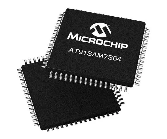 63-7014-51　微芯片，32位ARM7TDMI微控制器，55MHz, 64 kB闪存，64-PinLQFP　AT91SAM7S64C-AU