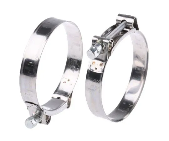 63-7457-69　RS PRO不锈钢镀锌钢板 (螺栓) 螺栓驱动，带宽25mm,内径112mm -121 mm　265-0247