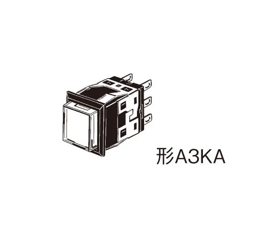62-4850-40　照明按钮开关 (正方形) A3K　A3KA-90E1-24EW
