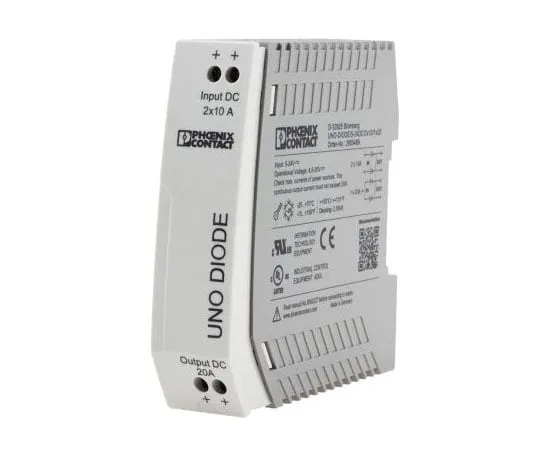 63-7390-45　Phoenix联系UNODIODE/5-24DC/2X10/1X20系列冗余模块，用于双电源并联　2905489