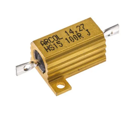 63-7349-04　ArcolHS15系列铝制厚板轴向线材贴装电阻，100Ω±5% 15W　HS15 100R J