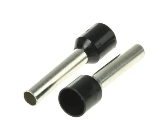 63-7486-27　RS PRO绝缘压紧靴带铁，长度18mm,直径3.9mm,线材尺寸6mm2,黑色　311-7965