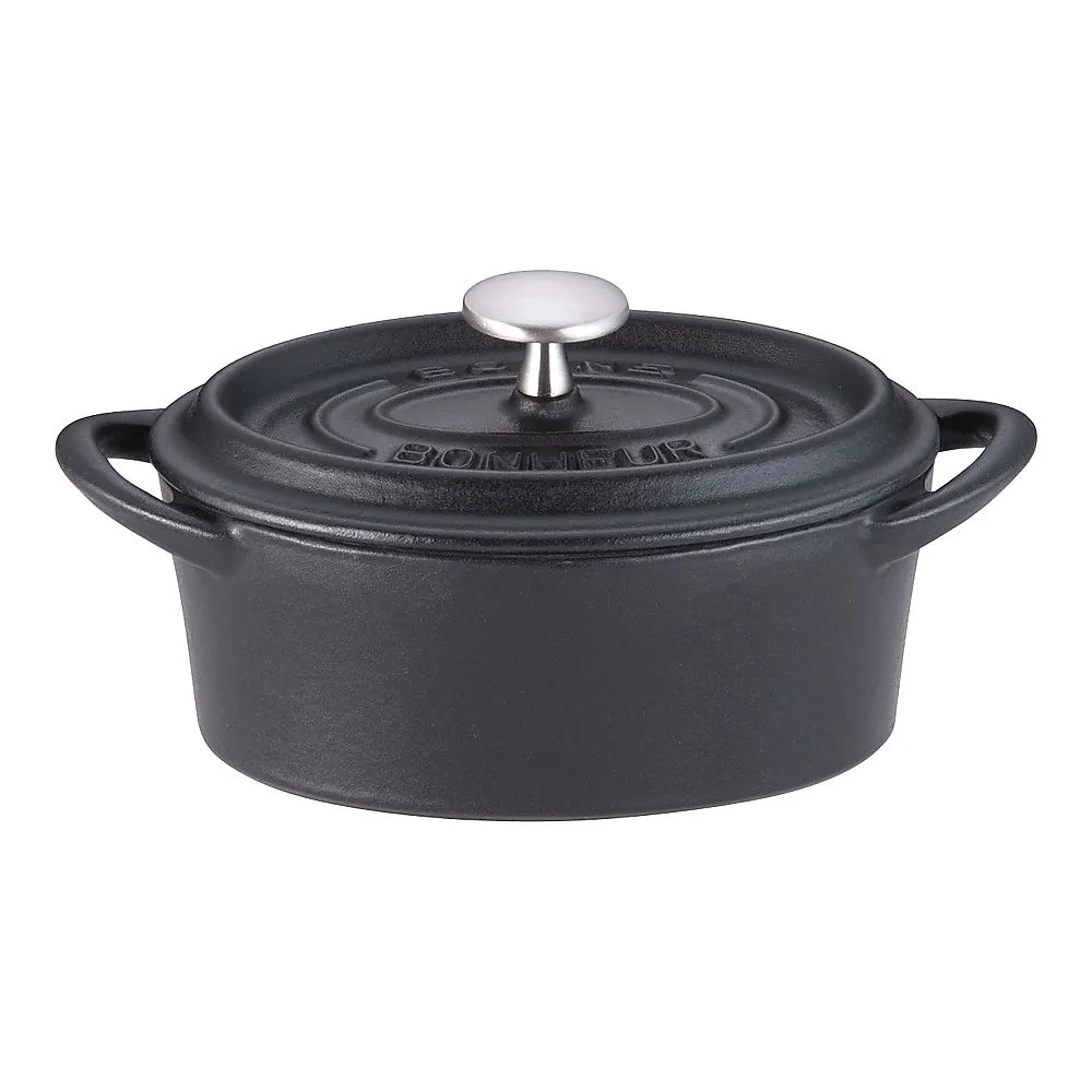 62-6349-12　Bon Bonaire Cocotte Oval 14 cm Black