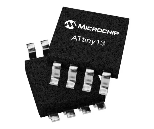 63-7028-43　微芯片，8位AVR微控制器，20MHz,1kB闪存，8针JEDEC SOIC　ATTINY13A-SSU