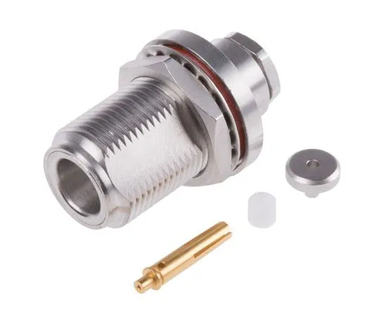 63-7474-74　半径50Ω直板安装N型连接器，插孔，钳位终止，0→11GHz,RG179,RG187,RG188,RG316　R161322000W