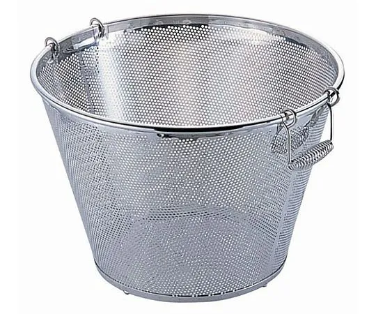 62-6400-83　Punching Flat Bottom Deep Fried Zaru 48 cm (Hole Diameter φ5mm)