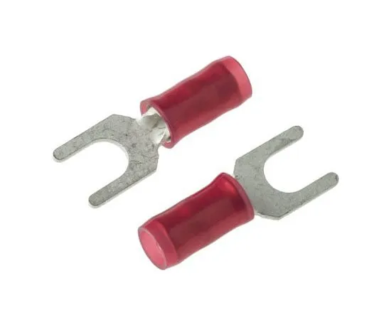 63-7383-90　TEConnectivityPIDG系列绝缘压痕铁锹连接器，0.26mm2至1.65mm2,22AWG至16AWG,M4柱尺寸尼龙，红色　130516