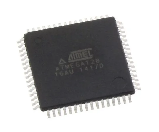 63-7014-93　微芯片技术ATMEGA128-16AU,8位AVR微控制器，16MHz, 128 kB闪存，64-PinTQFP　ATMEGA128-16AU