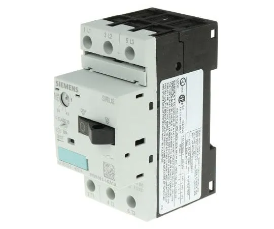 63-7444-19　Siemens Sirius Innovation 690 V Motor Protection断路器，3P通道，4.5→6.3 A, 100 kA　3RV1011-1GA10