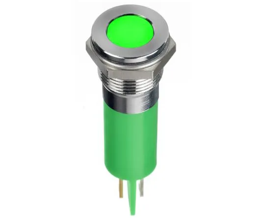 63-7039-68　RS PRO绿色指示器，2V直流，14mm安装孔尺寸，紧固件，焊条终止，IP67　134-5541