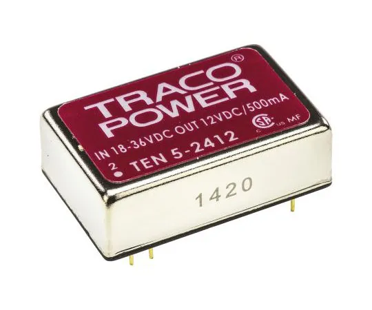 63-7472-49　TRACOPOWER 10 5 6W隔离直流-直流换流孔，电压在18→36 V直流，电压在12V直流　TEN 5-2412