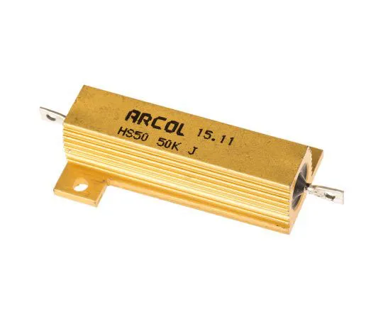 63-7348-99　ArcolHS50系列铝合金厚板轴向线材贴装电阻，50kΩ±5% 50W　HS50 50K J
