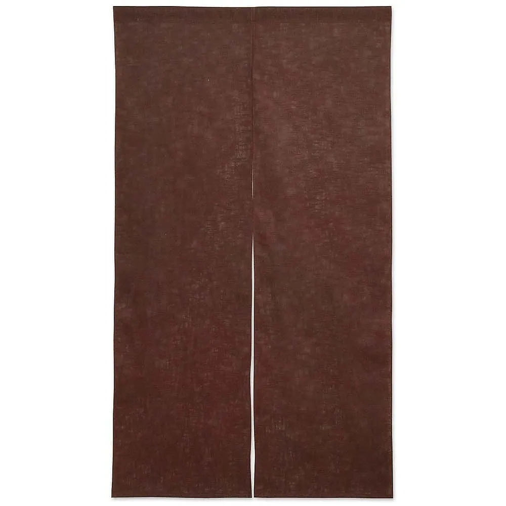 62-6318-98　Han-noren cotton linen plain burnt tea　001-08