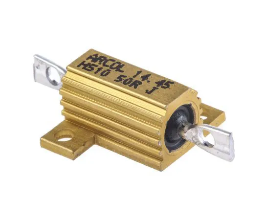 63-7349-23　ArcolHS10系列铝合金厚板轴向线材贴装电阻，50Ω±5% 10W　HS10 50R J