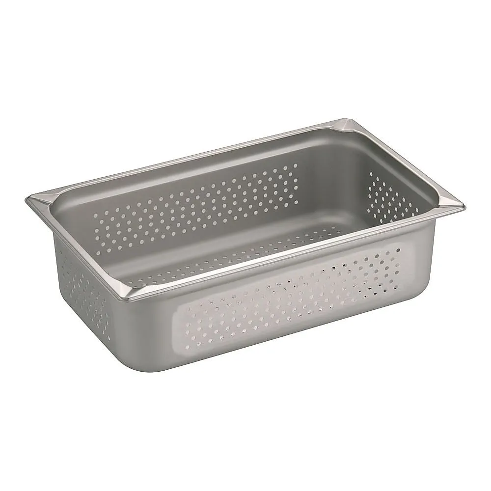 62-6360-79　KINGO Stainless Steel Hole Hotel Pan 1/1 x 150　11150PS