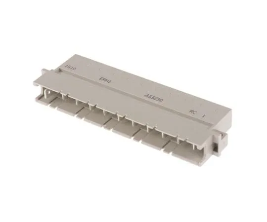 63-7412-50　ERNI 11路7.62毫米间距，H11型C1级，1列，直角DIN 41612连接器，插头　233230
