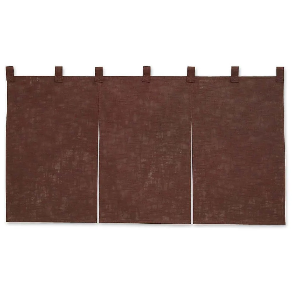 62-6318-77　Han-noren cotton linen plain burnt tea　001-02