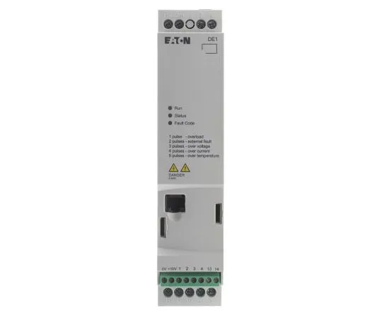 63-7388-63　伊顿变速启动器，1相输入，60Hz输出0.25 kW,带EMC滤波器的230 V交流电，1.4 A DE11,IP20　180650 & DE11-121D4FN-N20N
