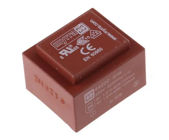 63-7398-83　9VAC2通过孔型PCB变压器输出，3.2VA　44200