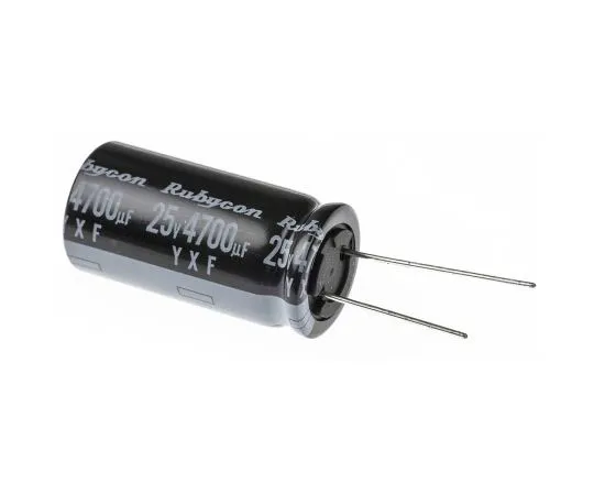 63-7415-84　Rubycon 4700μF25V直流铝电解电容器，通孔18 (Dia。)x 35.5mm+105°18mm 7.5mm　25YXF4700M18X35.5