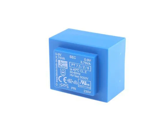 63-7420-41　9V交流2孔PCB变压器输出，7.5VA　PT 7.5/2/9
