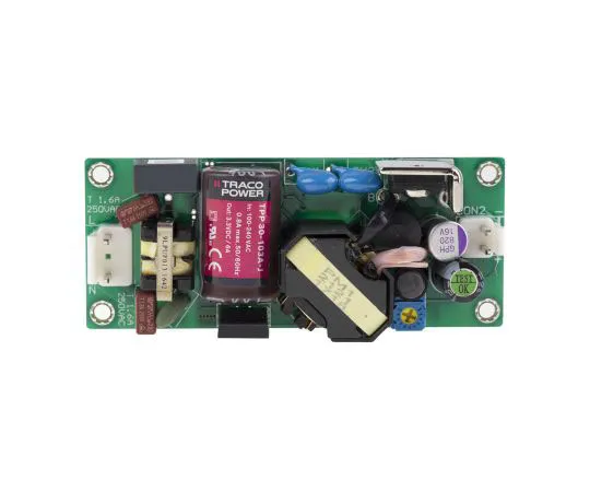 63-7380-53　TRACOPOWER20W1输出嵌入式开关模式电源SMPS,6A,3.3V直流医疗认证开架　TPP 30-103A-J