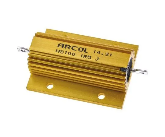 63-7449-80　ArcolHS100系列铝合金厚板轴向线材贴装电阻，1.5Ω±5% 100W　HS100 1R5 J
