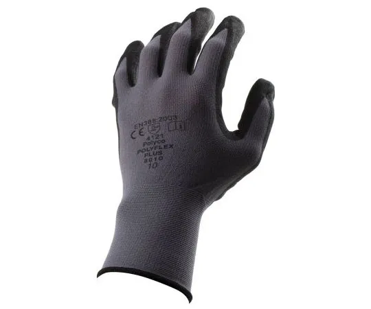 63-7393-30　BM Polyco Polyflex Plus Nitrile, NylonNitrile-CoatedGrip和耐磨性，耐油性，耐湿性　8010