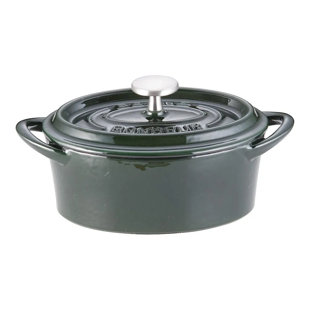 62-6349-03　Bon Bonaire Cocotte Oval 14 cm Majorica Green
