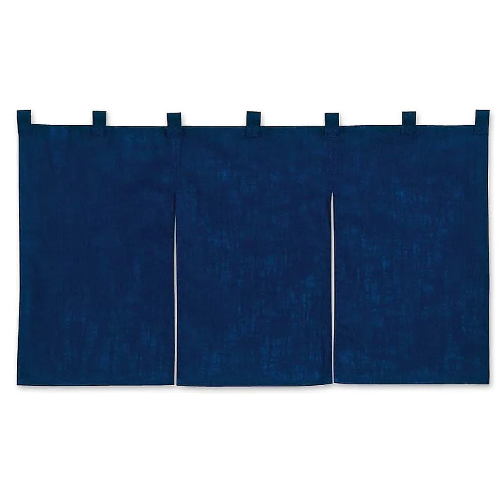 62-6318-74　Hanma Noren Cotton Linen Plain Navy　001-02