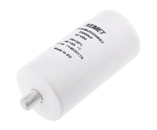 63-7410-40　凯美特22000μF63V直流铝电解电容器，螺柱安装尺寸51.6 x 98.5mm+85°C 51.6mm 98.5mm　PEH200MJ5220MB2