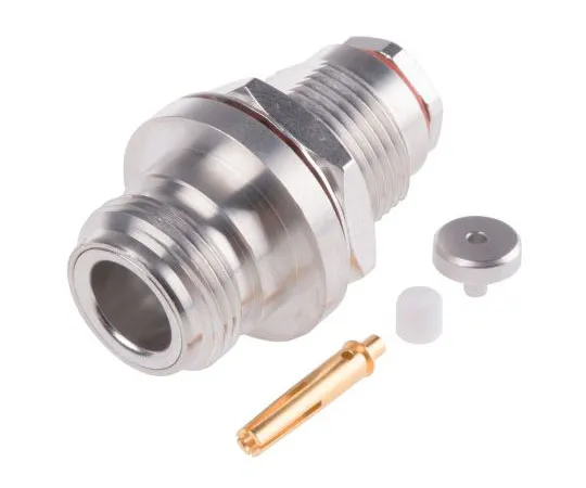 63-7474-73　半径50Ω直板安装N型连接器，插孔，钳位终止，0→11GHz,RG179,RG187,RG188,RG316　R161321000W