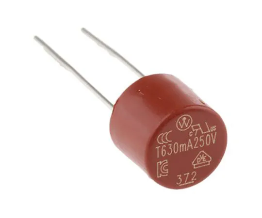 63-7475-97　威克曼630mARadial T Leadial PCB Mount Fuse,250Vac　3720630000