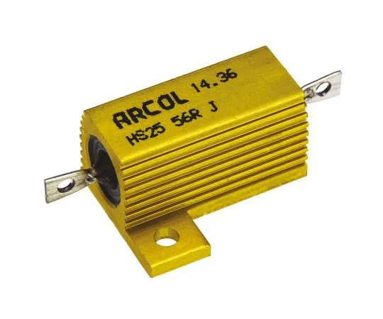 63-7449-67　ArcolHS25系列铝包轴丝壁板贴装电阻，56Ω±5% 25W　HS25 56R J