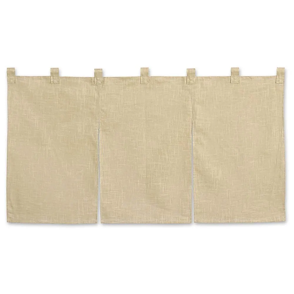 62-6318-76　Half Noren Cotton Linen Plain Beige　001-02