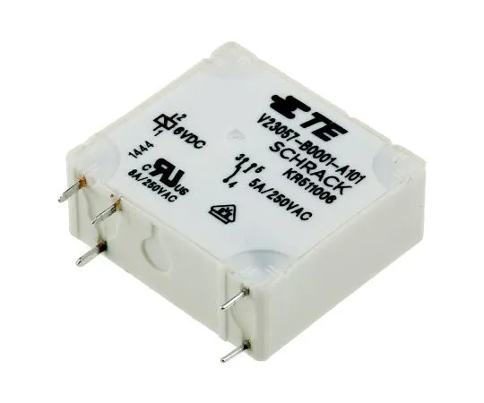 63-7395-19　TE ConnectivityE SPDT非锁定继电器PCB安装，6V直流线圈，5A　V23057B1A101