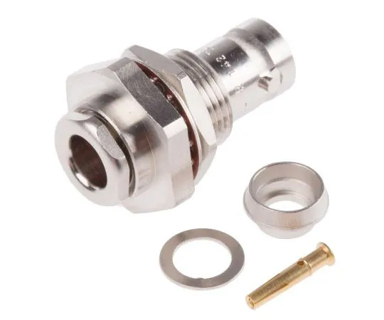 63-7475-17　半径直75Ω面板安装BNC连接器，插孔，镍，夹紧终端，RG59　R142329000W