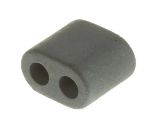63-7425-72　EPCOS双孔铁氧体核心，7.25 x 4.2 x 6.2毫米，适用于宽带变压器，孔径:2,直径1.7毫米　B62152A0007X001