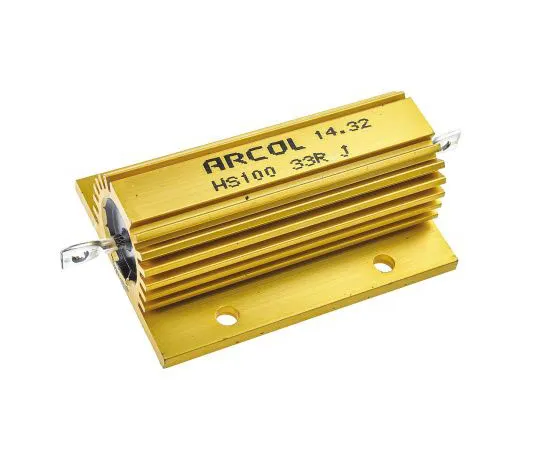 63-7351-50　ArcolHS100系列铝合金厚板轴向线材贴装电阻，33Ω±5% 100W　HS100 33R J