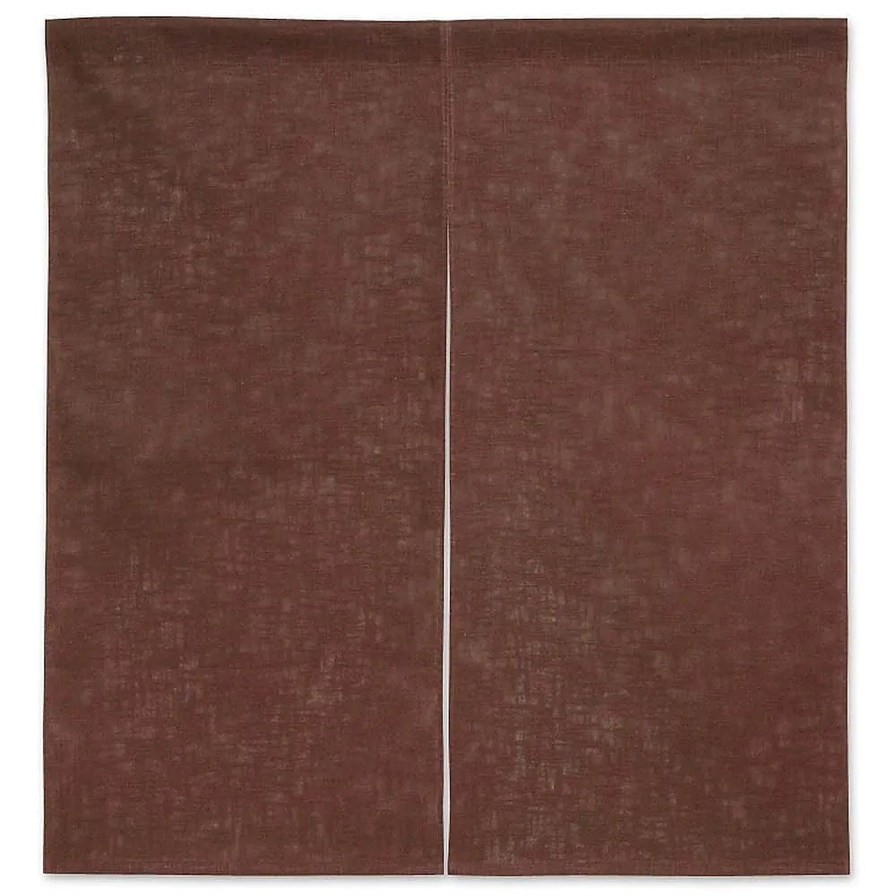 62-6318-84　Han-noren cotton linen plain burnt tea　001-04