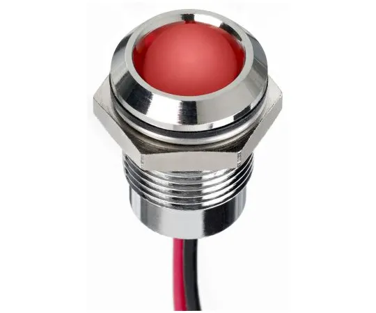 63-7020-83　RS PRO红色指示器，1.8→3.3 V直流，14mm安装孔尺寸，导线终止，IP67　130-1074
